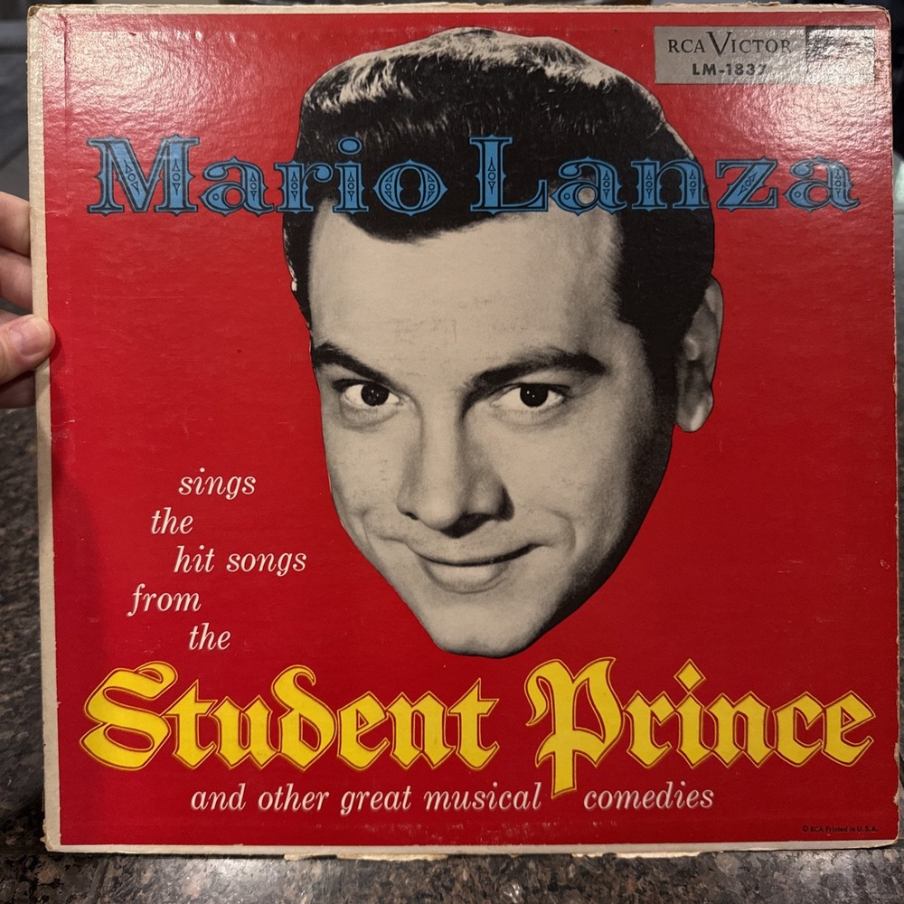 Mario Lanza - The Student Prince VG+ Original Mono RCA Red Seal 1837 Record 1954